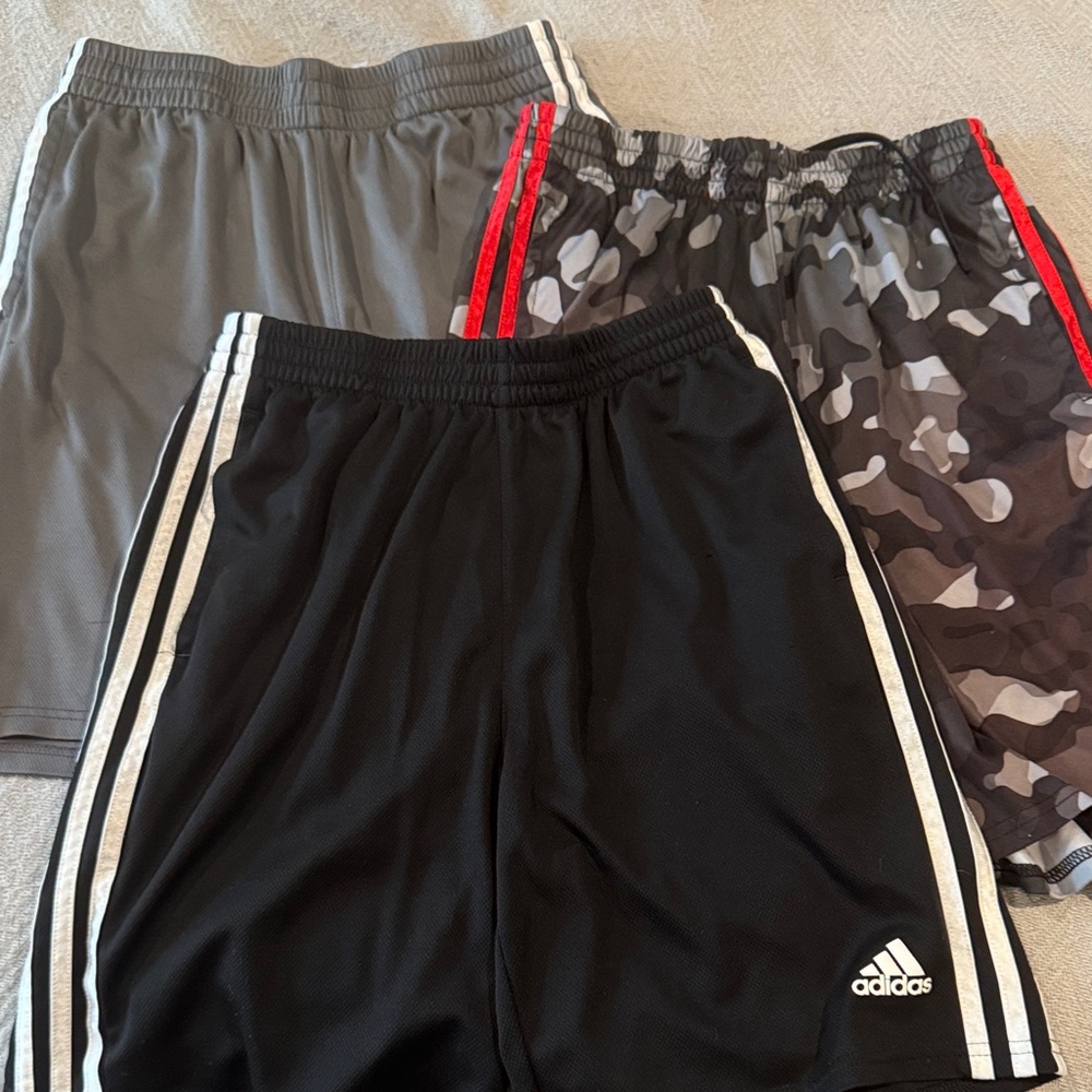 Adidas Kids Shorts Set in Black, Gray, and Camo